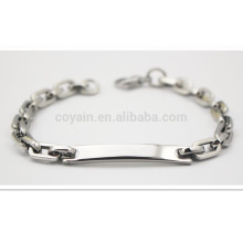 Pulsera De Cadena De Tag En Blanco Con Cierre Pequeño De Langosta